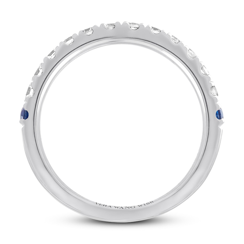 Main Image 3 of Previously Owned Vera Wang WISH Diamond & Sapphire Band 1/2 carat tw 14K White Gold