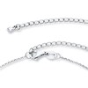 Thumbnail Image 3 of Previously Owned Diamond Choker Necklace 1 ct tw Bezel-set Round 14K White Gold 12"