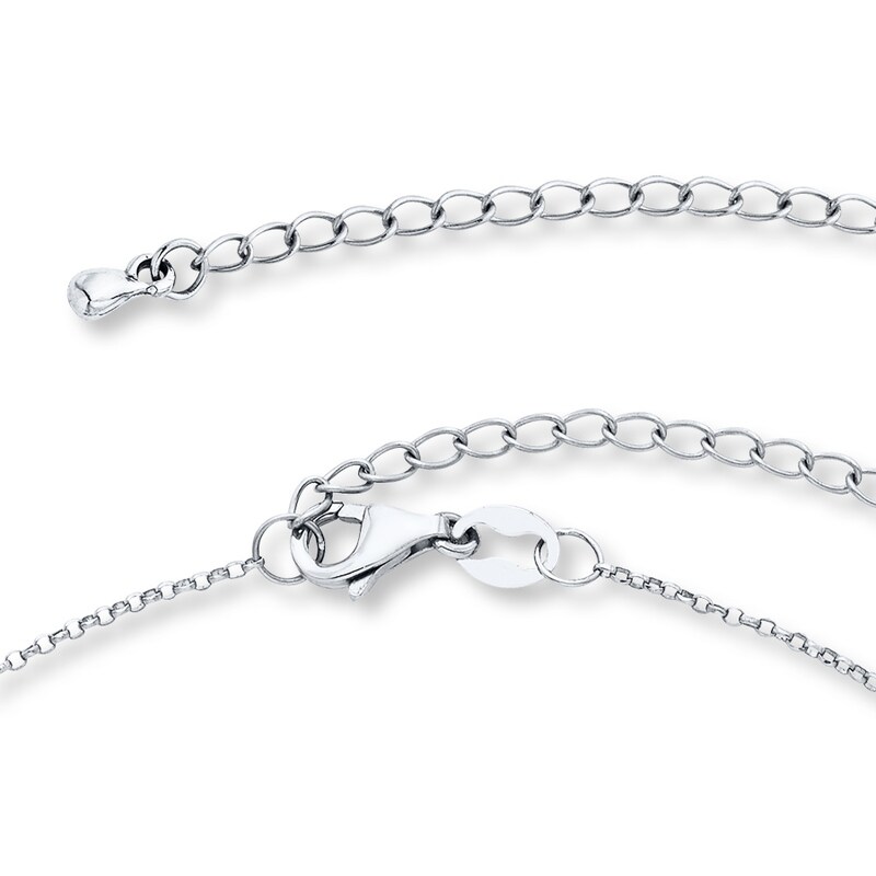 Main Image 3 of Previously Owned Diamond Choker Necklace 1 ct tw Bezel-set Round 14K White Gold 12"