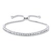 Thumbnail Image 1 of Previously Owned Diamond Bolo Bracelet 1/15 ct tw Round-cut Sterling Silver/Rhodium