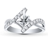 Thumbnail Image 1 of Previously Owned Diamond Ring Setting 3/8 ct tw Round-cut 14K White Gold