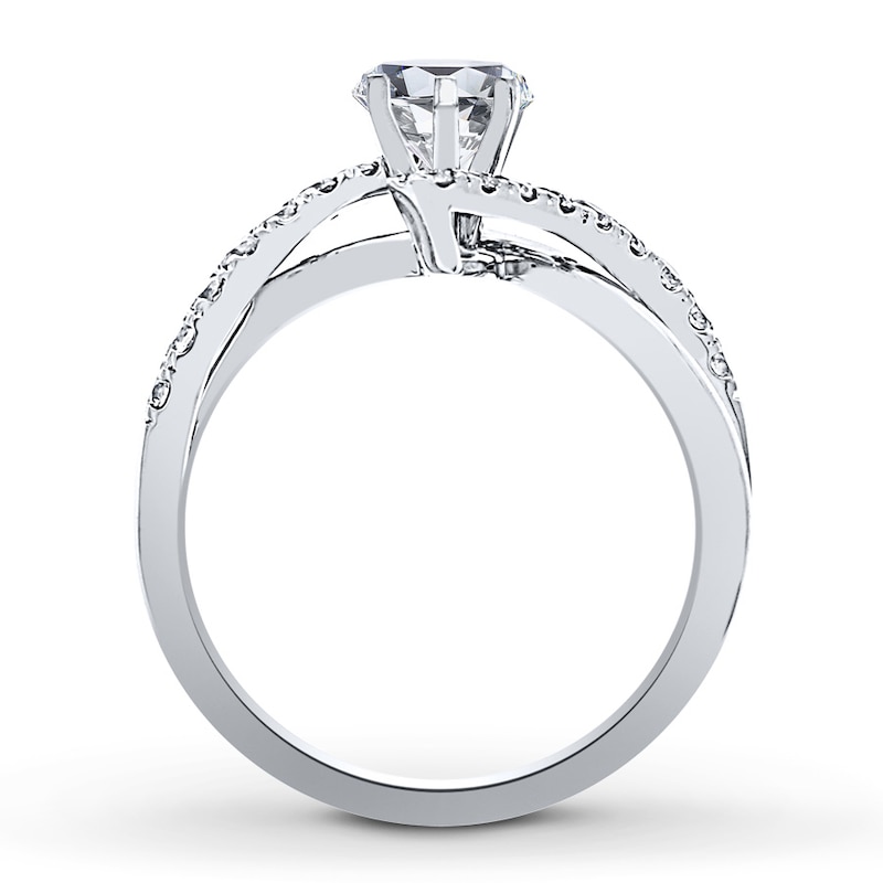 Main Image 2 of Previously Owned Diamond Ring Setting 3/8 ct tw Round-cut 14K White Gold