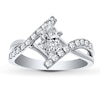 Thumbnail Image 3 of Previously Owned Diamond Ring Setting 3/8 ct tw Round-cut 14K White Gold