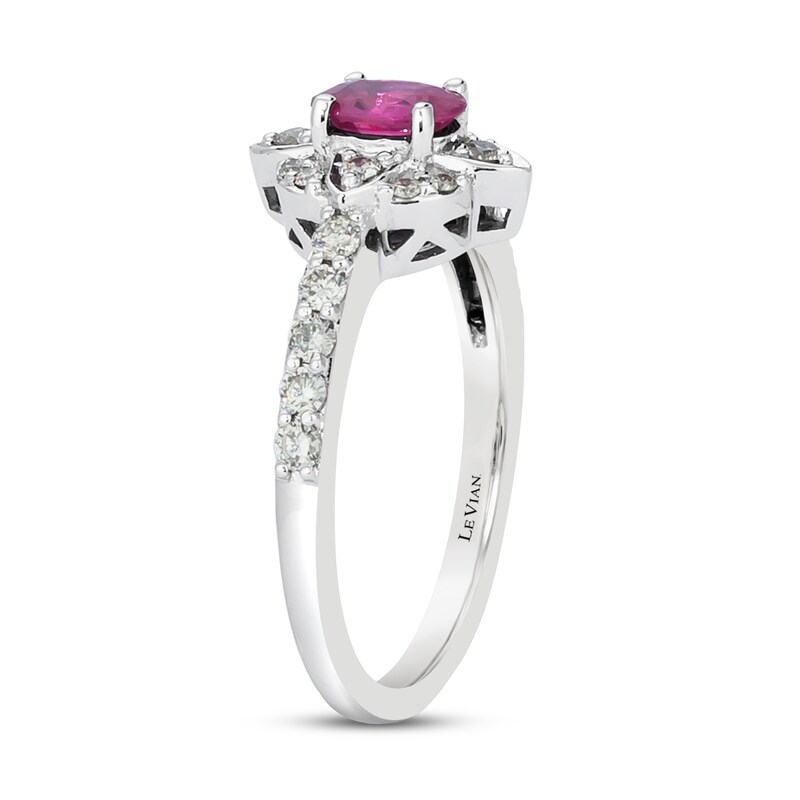 Main Image 2 of Previously Owned Le Vian Natural Ruby Ring 1/3 ct tw Diamonds 14K Vanilla Gold