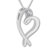 Thumbnail Image 4 of Previously Owned Diamond Heart Necklace 1/4 ct tw Round-cut 10K White Gold