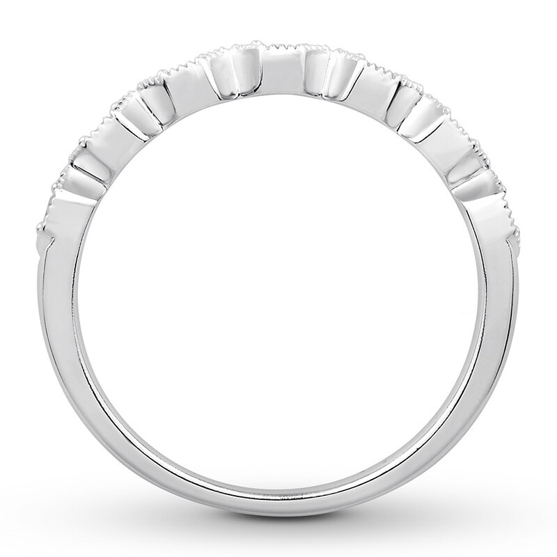 Main Image 2 of Previously Owned Diamond Anniversary Band 1/6 ct tw Round-cut 10K White Gold