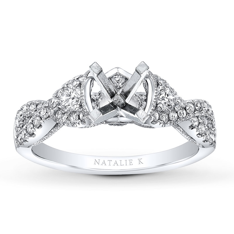 Main Image 1 of Previously Owned Natalie K Ring Setting 1/2 ct tw Diamonds 14K White Gold