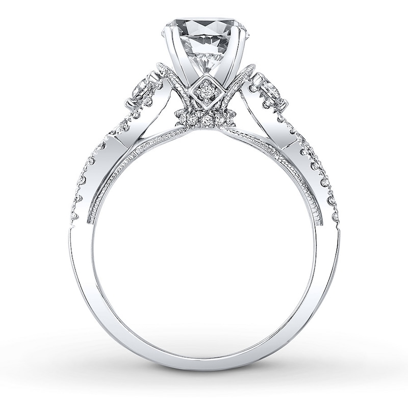 Main Image 2 of Previously Owned Natalie K Ring Setting 1/2 ct tw Diamonds 14K White Gold