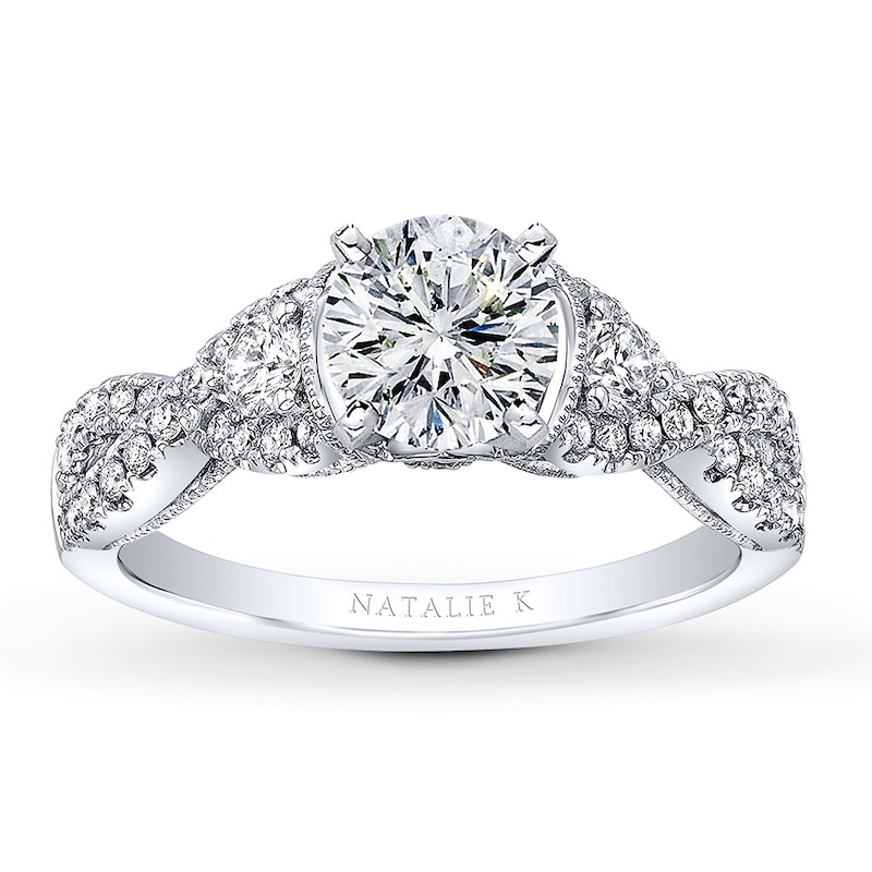 Main Image 3 of Previously Owned Natalie K Ring Setting 1/2 ct tw Diamonds 14K White Gold