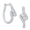 Previously Owned Ever Us Two-Stone Earrings 1-1/2 ct tw Diamonds 14K White Gold