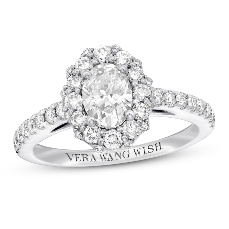 Main Image 1 of Previously Owned Vera Wang WISH Ring 1-3/8 ct tw Diamonds 14K White Gold