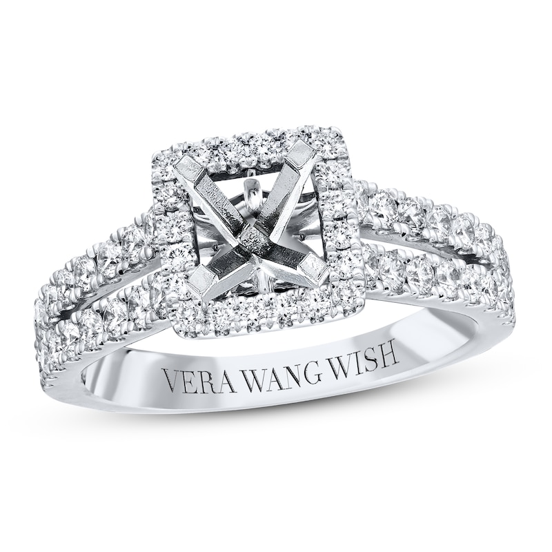 Main Image 1 of Previously Owned Vera Wang WISH Ring Setting 3/4 ct tw Diamonds 14K White Gold
