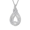 Thumbnail Image 1 of Previously Owned Interwoven Diamond Necklace 1 ct tw Round-cut 10K White Gold