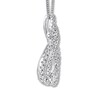 Thumbnail Image 2 of Previously Owned Interwoven Diamond Necklace 1 ct tw Round-cut 10K White Gold