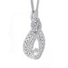 Thumbnail Image 3 of Previously Owned Interwoven Diamond Necklace 1 ct tw Round-cut 10K White Gold
