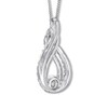 Thumbnail Image 4 of Previously Owned Interwoven Diamond Necklace 1 ct tw Round-cut 10K White Gold