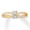 Thumbnail Image 4 of Previously Owned Ever Us Diamond Ring 1/6 ct tw 10K Yellow Gold