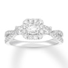 Thumbnail Image 1 of Previously Owned Diamond Engagement Ring 7/8 ct tw Round-cut 14K White Gold