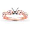 Thumbnail Image 1 of Previously Owned Diamond Engagement Ring Setting 1/2 ct tw 14K Rose Gold