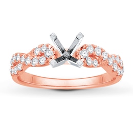 Previously Owned Diamond Engagement Ring Setting 1/2 ct tw 14K Rose Gold