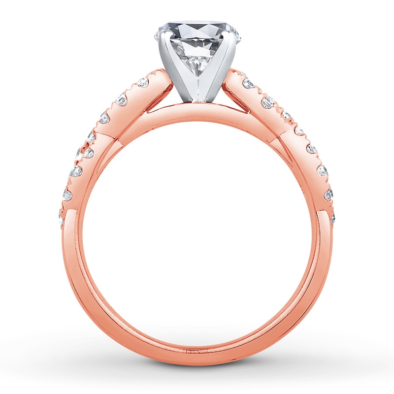 Main Image 2 of Previously Owned Diamond Engagement Ring Setting 1/2 ct tw 14K Rose Gold