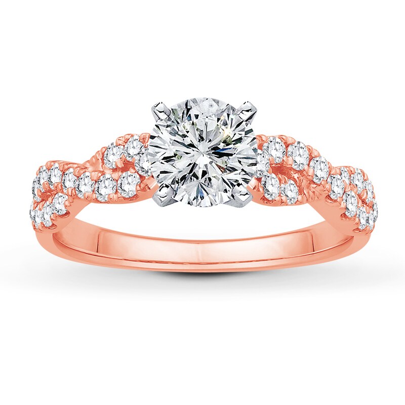 Main Image 3 of Previously Owned Diamond Engagement Ring Setting 1/2 ct tw 14K Rose Gold