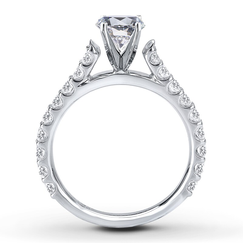 Main Image 2 of Previously Owned Diamond Ring Setting 5/8 carat tw Round 14K White Gold