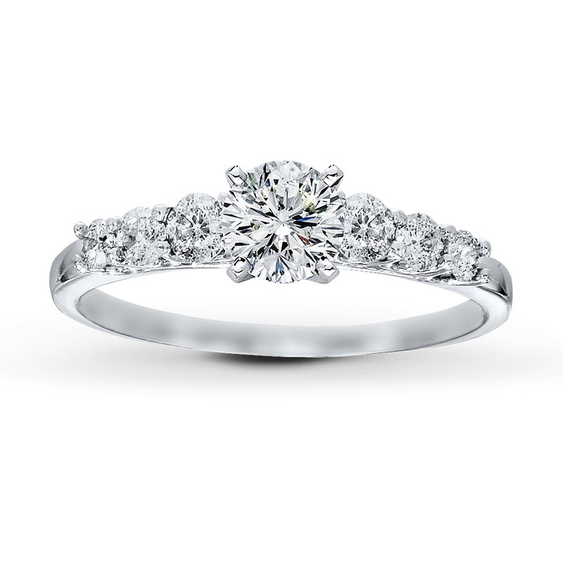 Main Image 3 of Previously Owned Diamond Ring Setting 3/8 ct tw Round-cut Platinum
