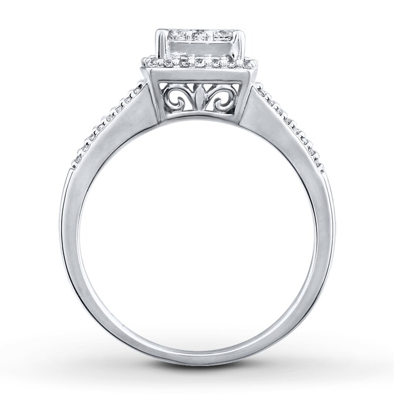 Main Image 2 of Previously Owned Diamond Ring 1/2 ct tw Round-cut 10K White Gold