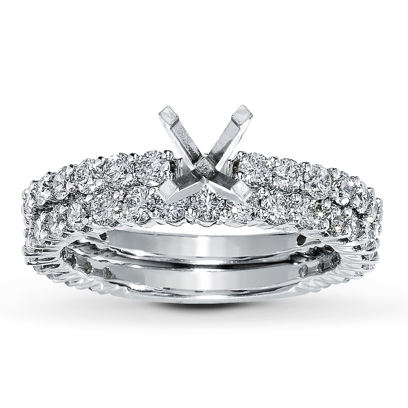 Main Image 1 of Previously Owned Diamond Bridal Setting 1-1/2 ct tw Round 14K White Gold