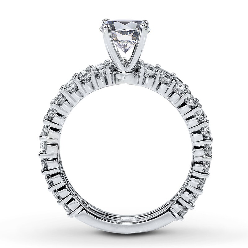 Main Image 2 of Previously Owned Diamond Bridal Setting 1-1/2 ct tw Round 14K White Gold