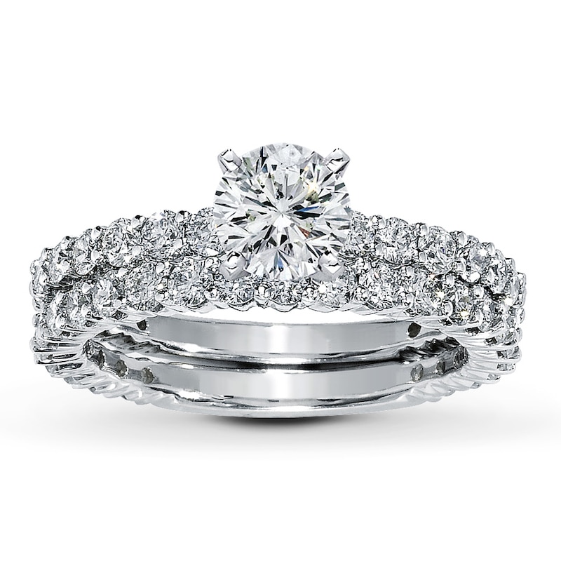 Main Image 3 of Previously Owned Diamond Bridal Setting 1-1/2 ct tw Round 14K White Gold