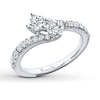 Thumbnail Image 3 of Previously Owned Ever Us Two-Stone Ring 1 ct tw Diamonds 14K White Gold