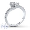 Thumbnail Image 2 of Previously Owned Ever Us Diamond Two-Stone Ring 3/4 ct tw 14K White Gold