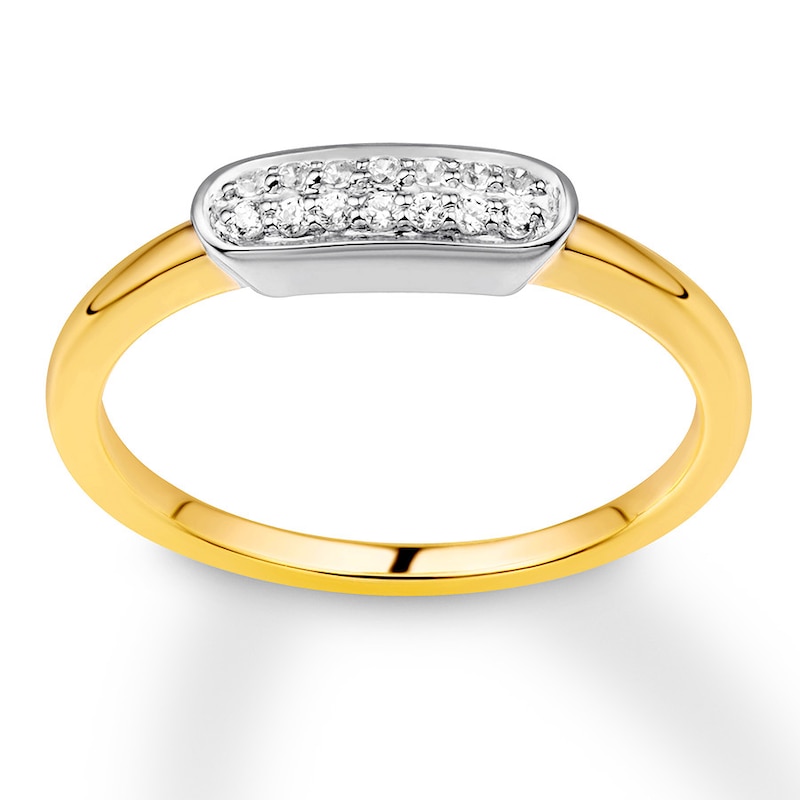 Main Image 1 of Previously Owned Diamond Midi Ring 1/15 ct tw Round-cut 10K Yellow Gold
