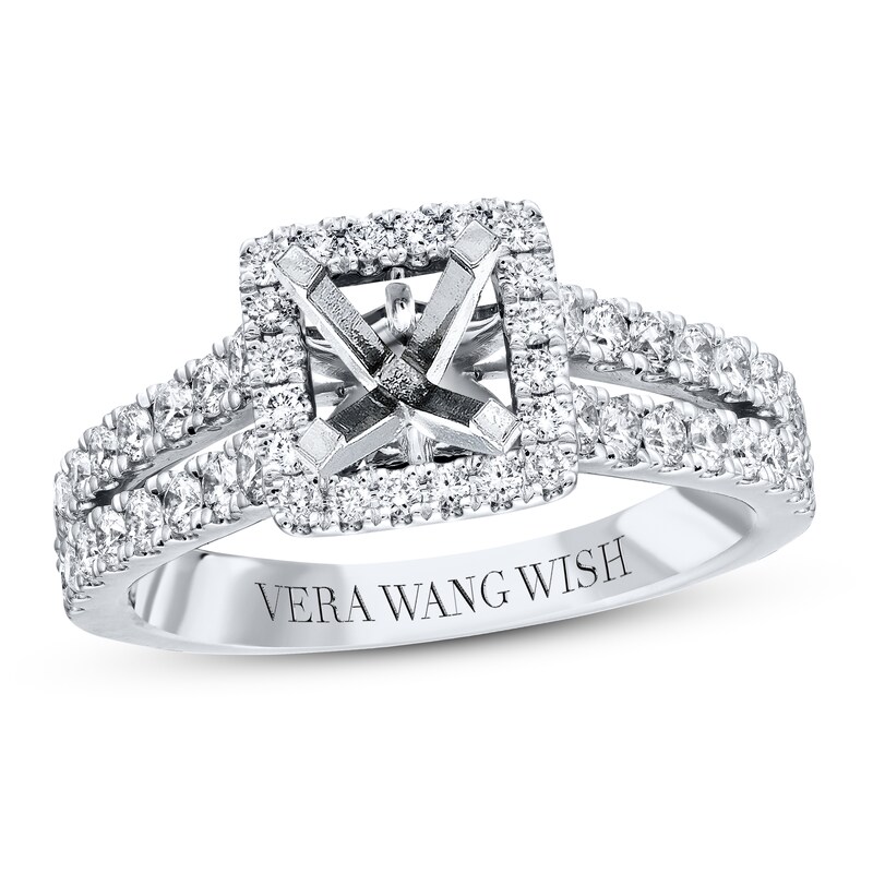 Main Image 1 of Previously Owned Vera Wang WISH Ring Setting 3/4 ct tw Diamonds 14K White Gold