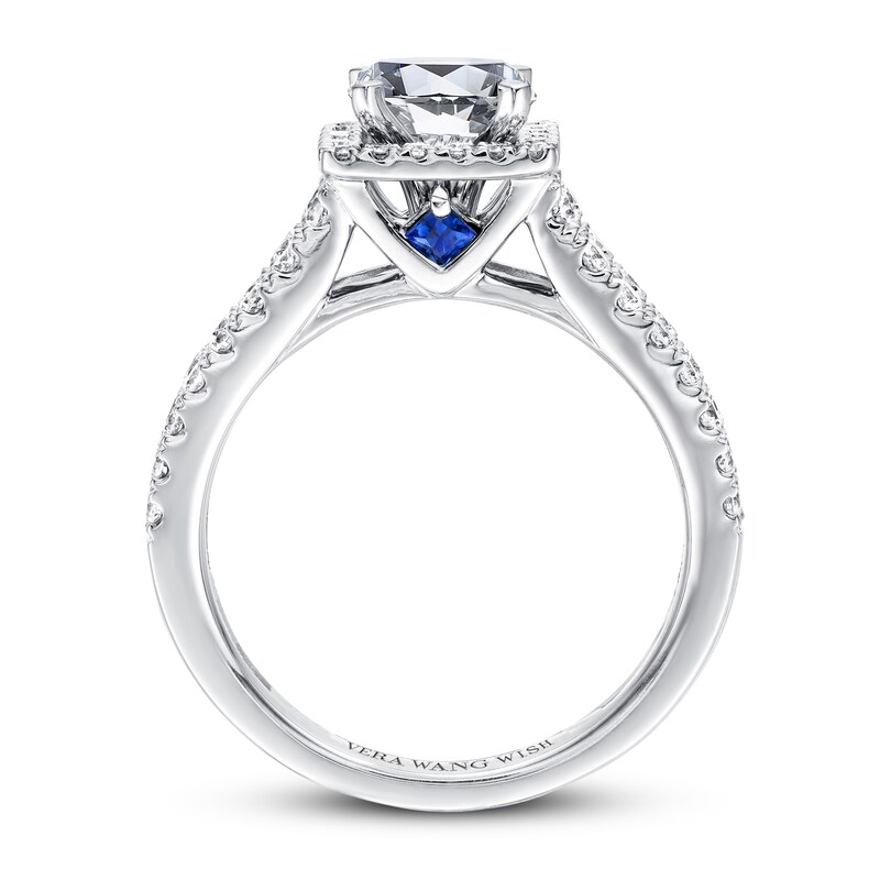 Main Image 4 of Previously Owned Vera Wang WISH Ring Setting 3/4 ct tw Diamonds 14K White Gold