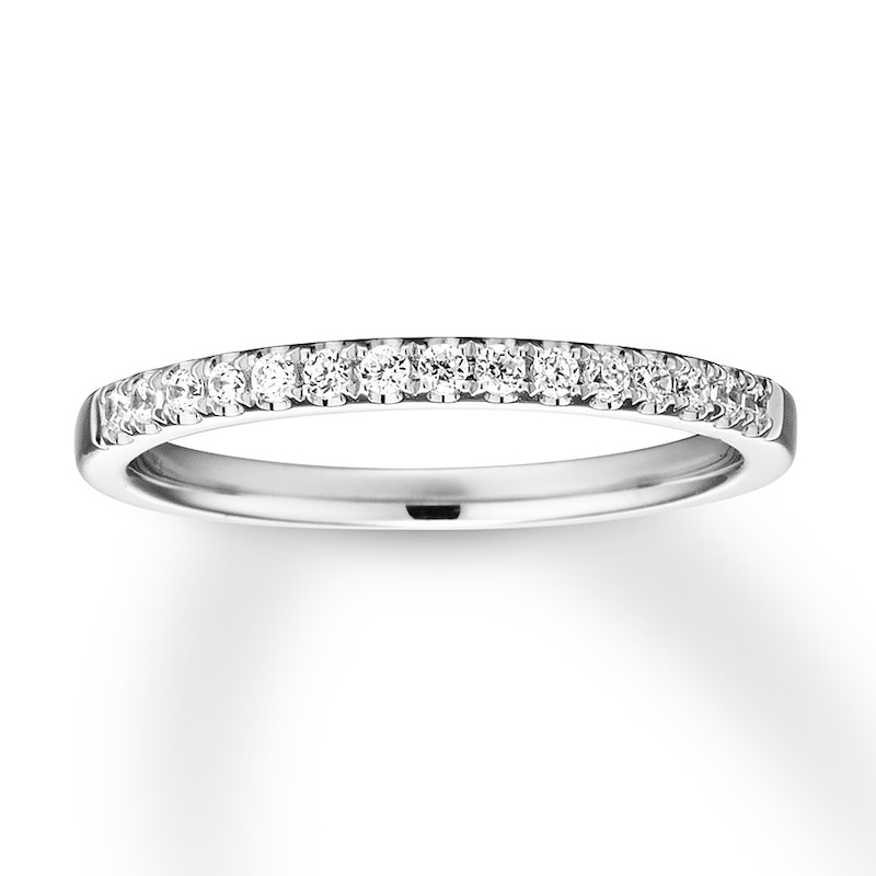 Main Image 1 of Previously Owned Diamond Wedding Band 1/6 ct tw Round 14K White Gold