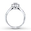 Thumbnail Image 2 of Previously Owned Diamond Bridal Set 7/8 ct tw Princess/Round 14K White Gold