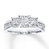 Thumbnail Image 1 of Previously Owned Diamond 3-Stone Ring 1 ct tw Princess-cut 14K White Gold