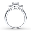 Thumbnail Image 2 of Previously Owned Diamond 3-Stone Ring 1 ct tw Princess-cut 14K White Gold