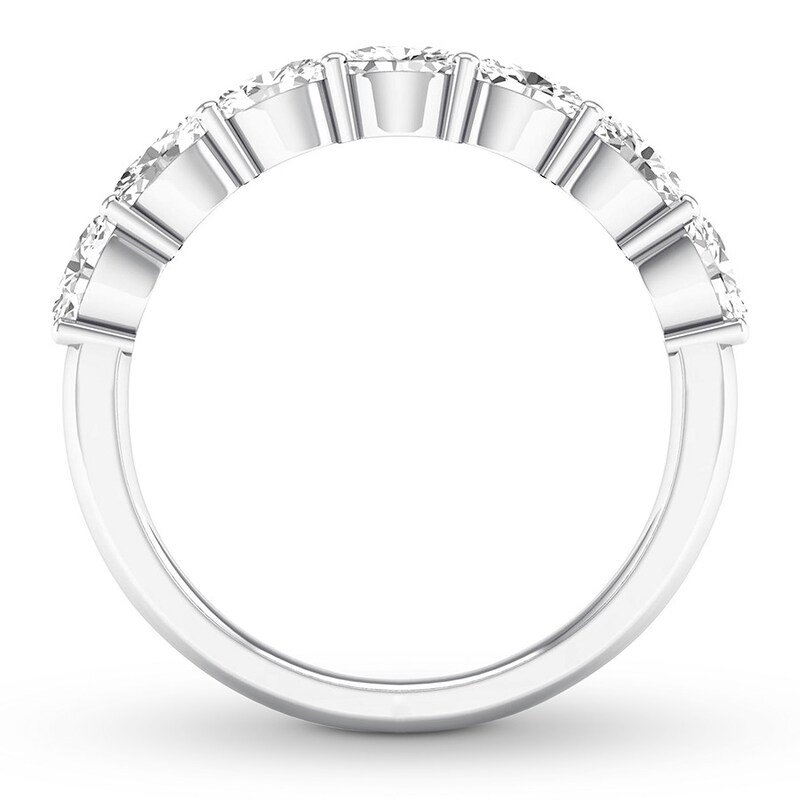 Main Image 2 of Previously Owned Diamond Anniversary Band 7/8 ct tw Oval 14K White Gold