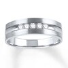 Thumbnail Image 1 of Previously Owned Men's Diamond Band 1/4 ct tw Round 10K White Gold