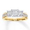 Thumbnail Image 1 of Previously Owned Diamond 3-Stone Ring 1 ct tw Princess-cut 14K Yellow Gold