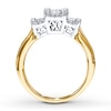 Thumbnail Image 2 of Previously Owned Diamond 3-Stone Ring 1 ct tw Princess-cut 14K Yellow Gold