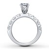 Thumbnail Image 2 of Previously Owned Colorless Diamond Ring Setting 1-1/2 carat tw 14K White Gold