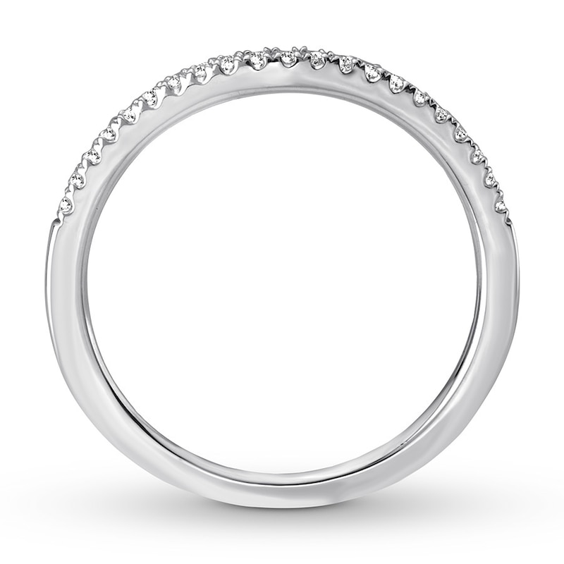 Main Image 2 of Previously Owned Diamond Wedding Band 1/10 carat tw Round 14K White Gold