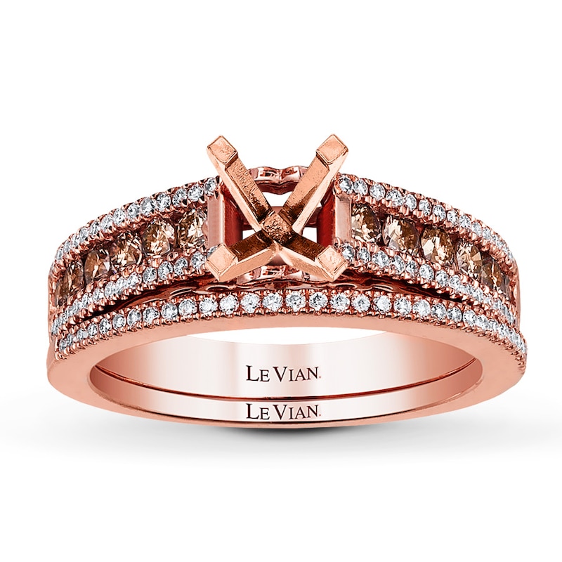 Previously Owned Le Vian Bridal Setting 5/8 ct tw Diamonds 14K Strawberry Gold