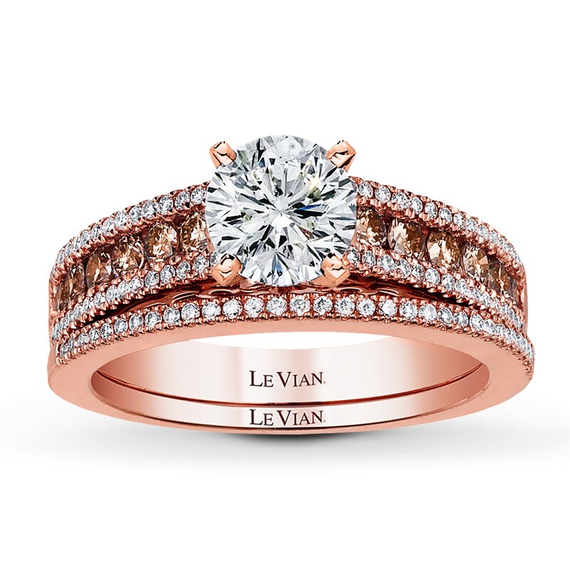 Previously Owned Le Vian Bridal Setting 5/8 ct tw Diamonds 14K Strawberry Gold