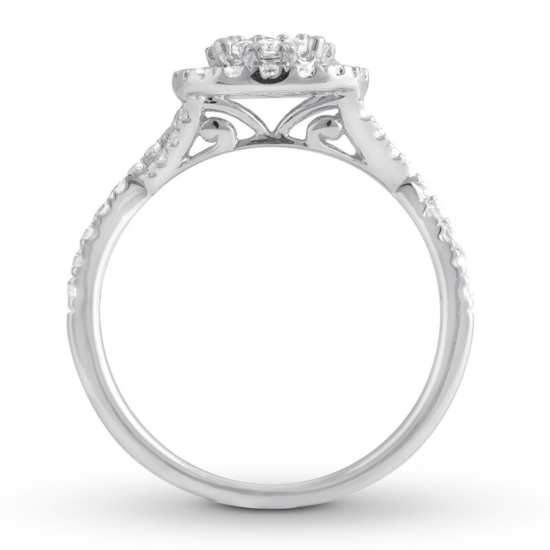 Main Image 2 of Previously Owned Diamond Engagement Ring 1 ct tw Round-cut 14K White Gold
